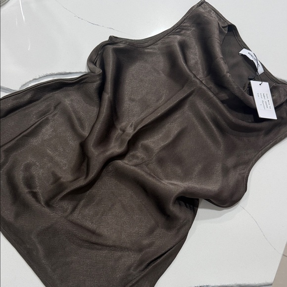 NONCHALANT Elegant Brown Sleeveless Top BRAND NEW - Picture 5 of 6